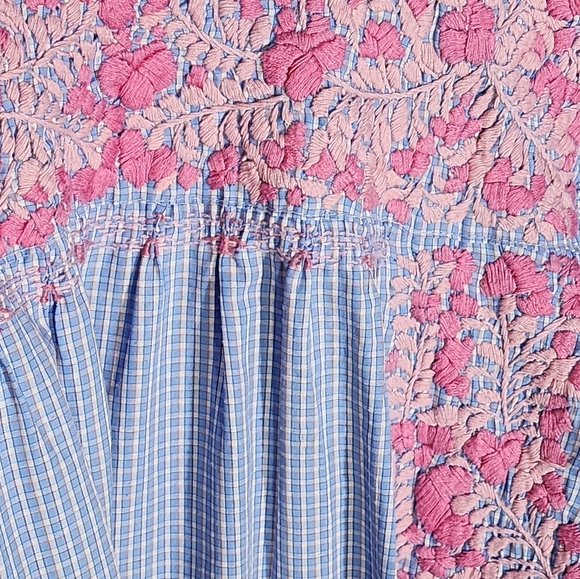 Emilia Collection Blue and Pink Dress - Picture 3 of 5